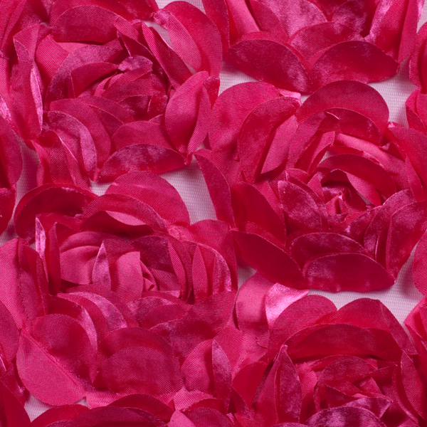 Large Hot Pink Rosette Fabric