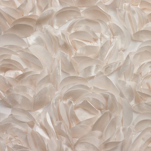 Large Ivory Rosette Fabric