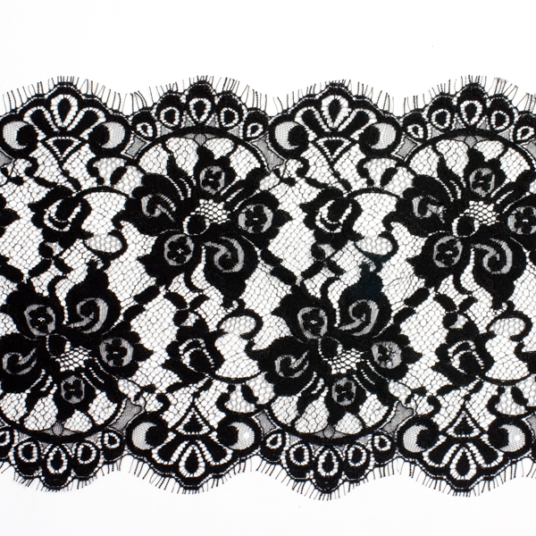 Black 9" Eyelash Lace Trim