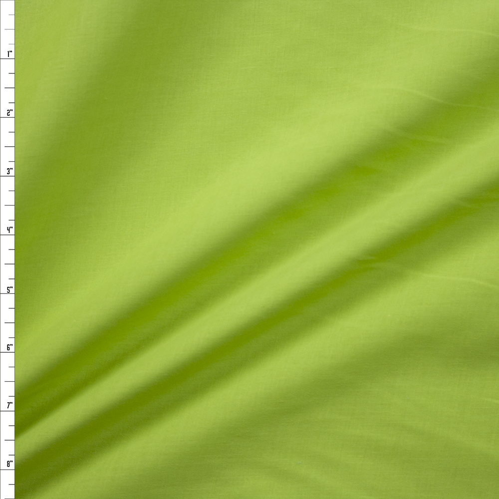 Lime Green Cotton Lawn Fabric By The Yard