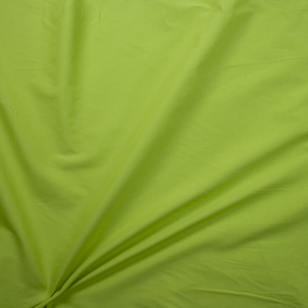 Lime Green Cotton Lawn Fabric By The Yard - Wide shot