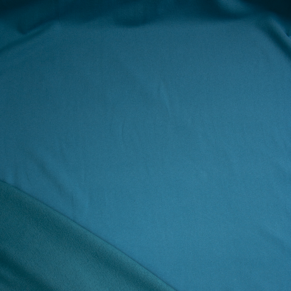 Teal Heavyweight Cotton Sweatshirt Fleece Fabric By The Yard - Wide shot