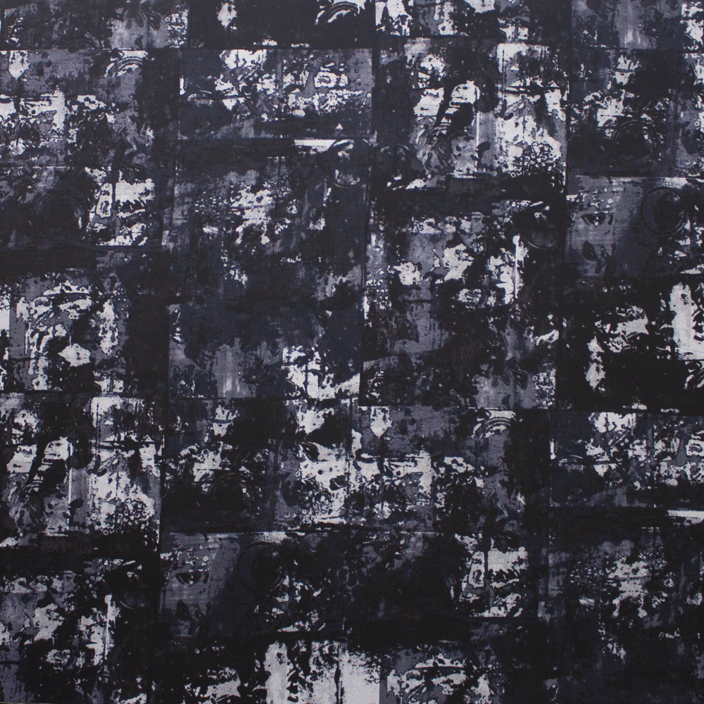 Warehouse District Black by Robert Kaufman Cotton/Linen Blend Fabric By The Yard - Wide shot