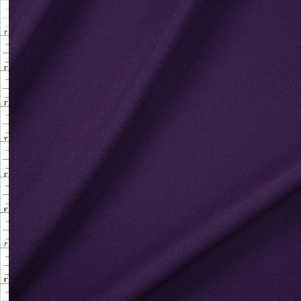 Plum Stretch Crepe Knit Fabric By The Yard