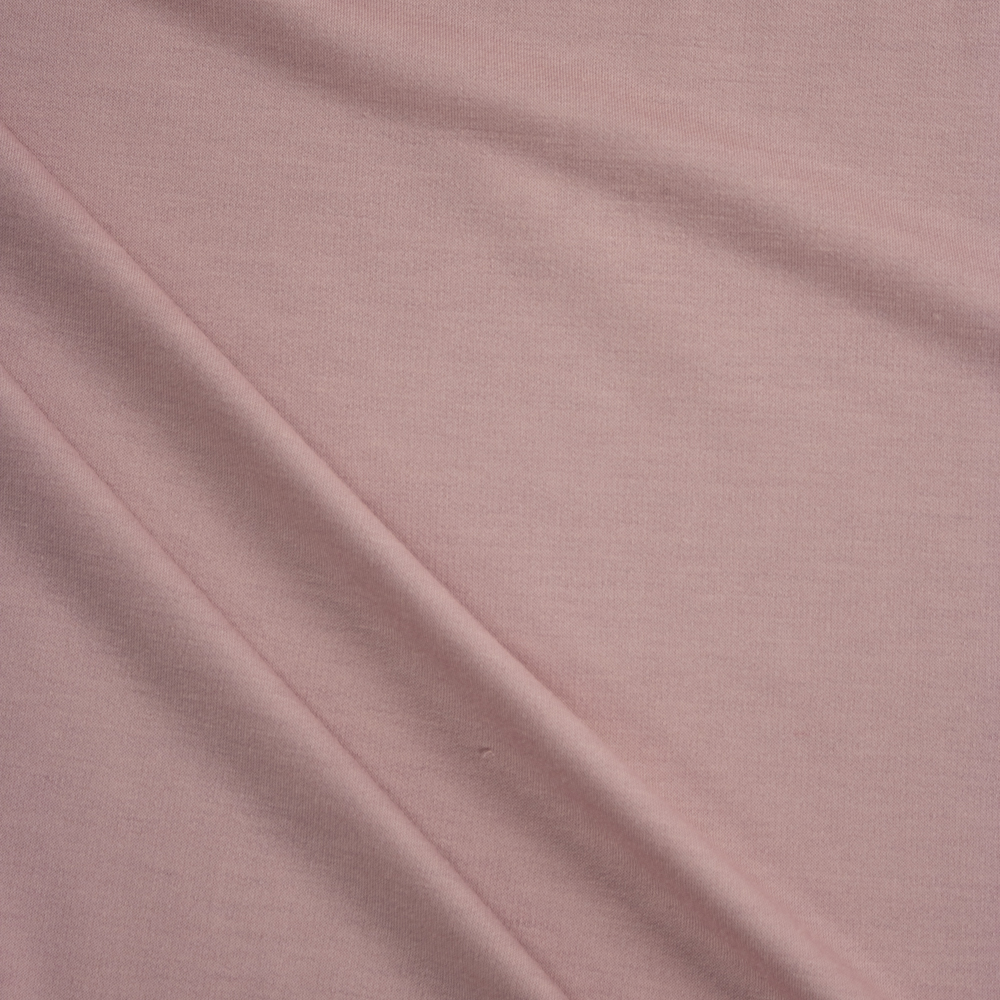 Blush Poly/Rayon French Terry Fabric By The Yard - Wide shot