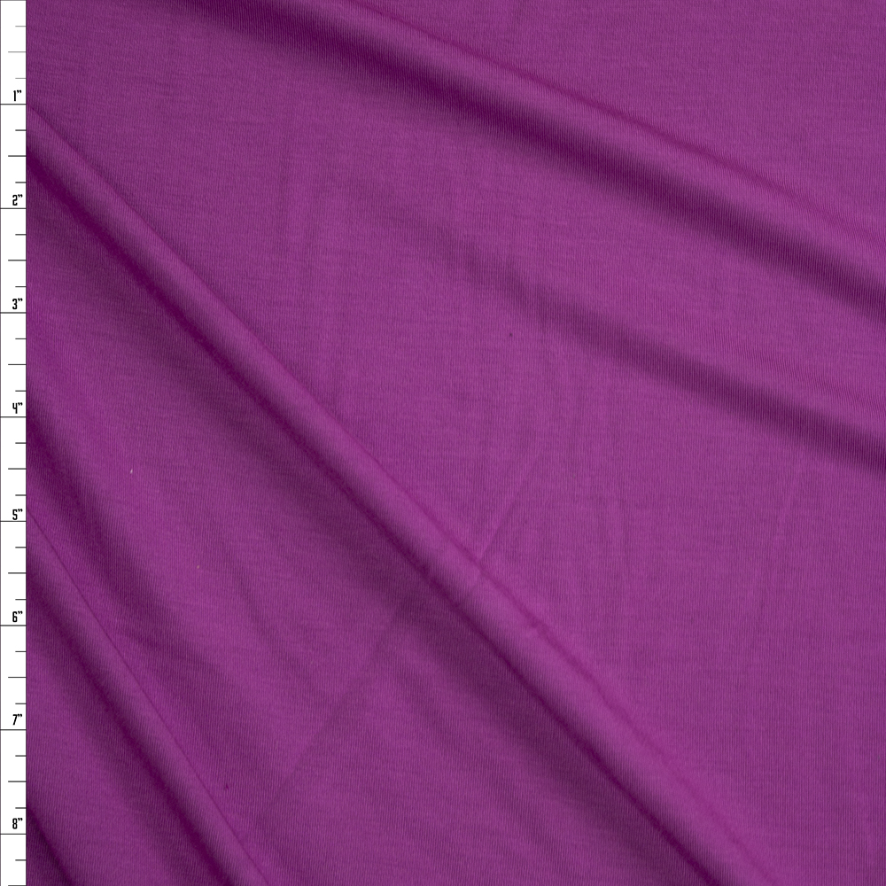 Fuchsia Midweight Modal Spandex Knit Fabric By The Yard