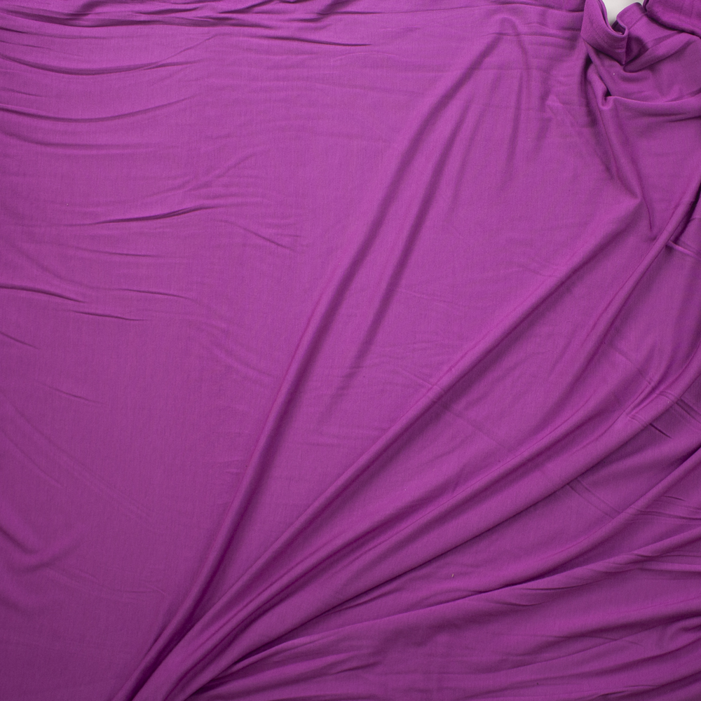 Fuchsia Midweight Modal Spandex Knit Fabric By The Yard - Wide shot