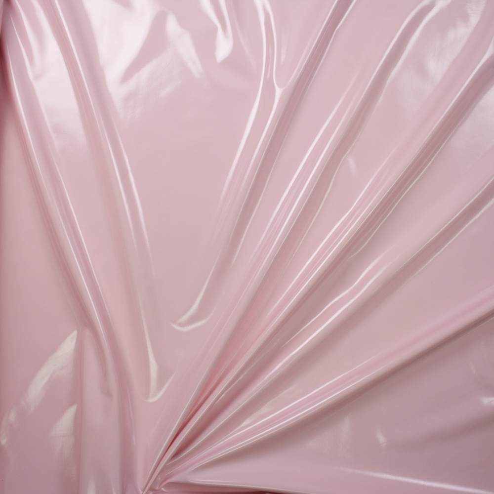 Powder Pink Premium Stretch Lamé Fabric By The Yard - Wide shot