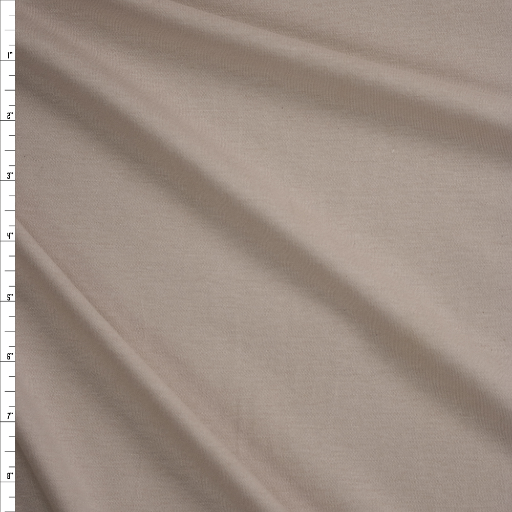 Light Tan 7oz Stretch Cotton Jersey Knit Fabric By The Yard