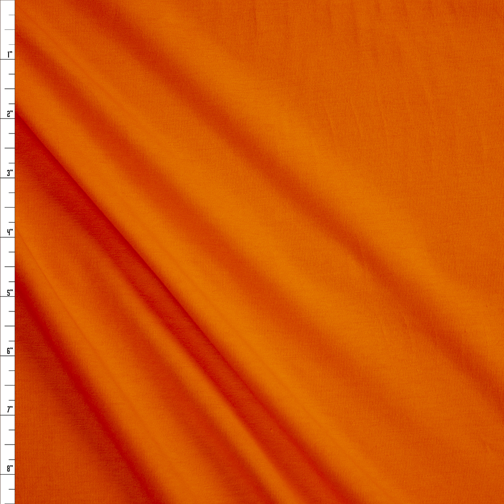 Orange 7oz Stretch Cotton Jersey Knit Fabric By The Yard
