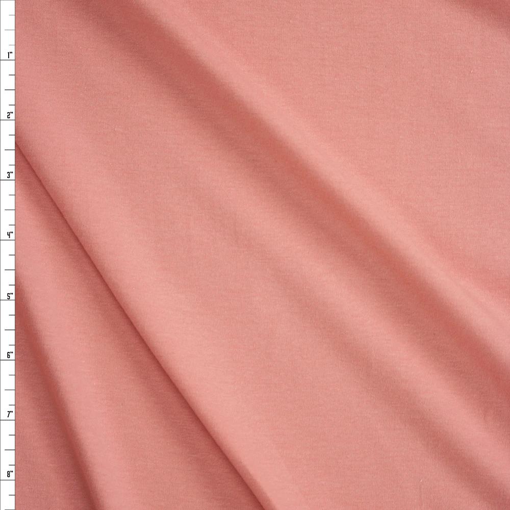 Peach 7oz Stretch Cotton Jersey Knit Fabric By The Yard