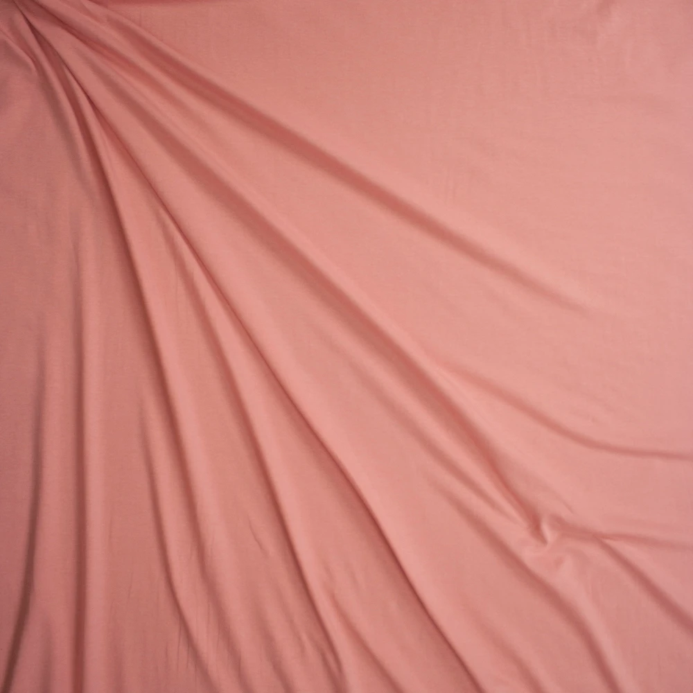 Peach 7oz Stretch Cotton Jersey Knit Fabric By The Yard - Wide shot
