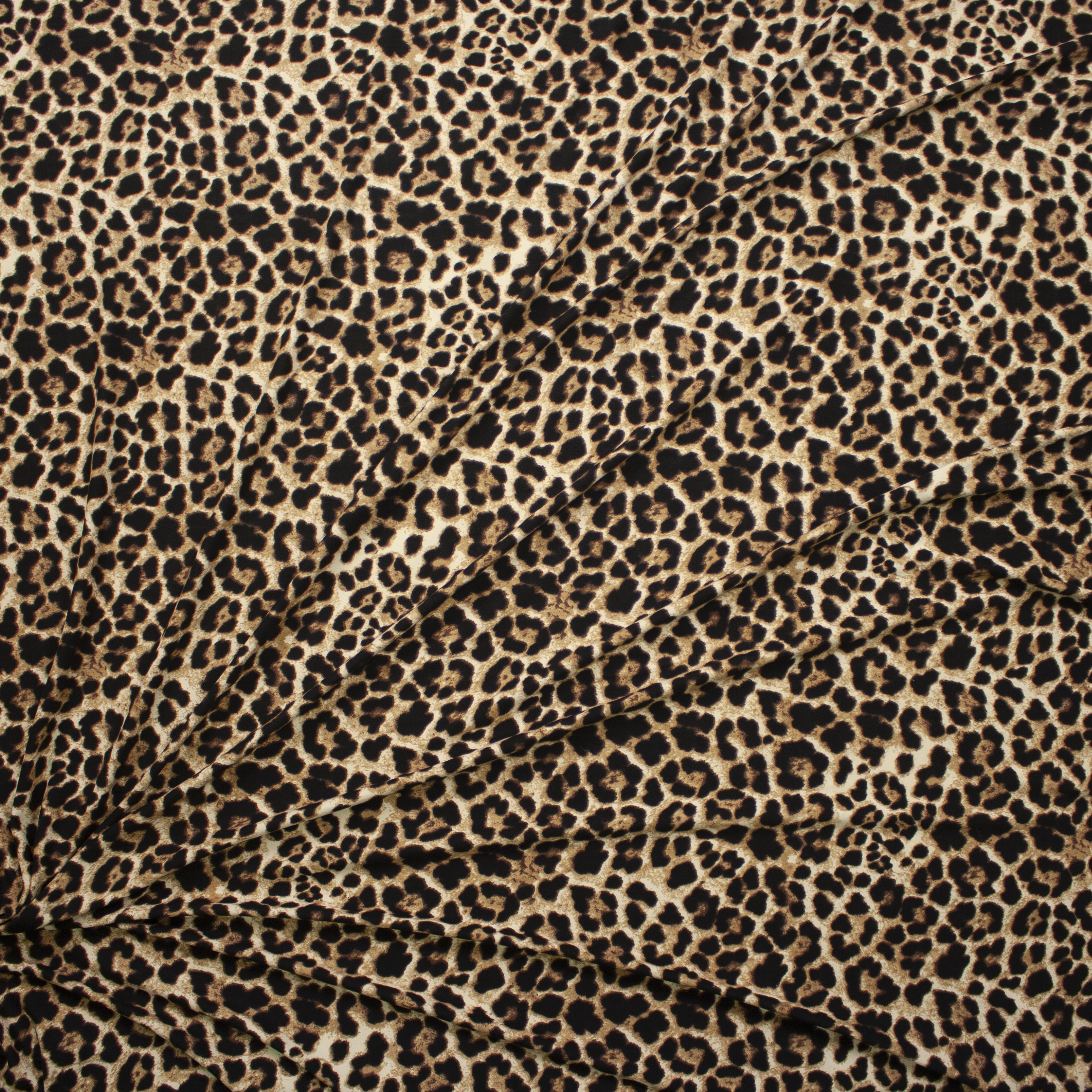 Leopard Animal Print Double Brushed Poly Fabric By The Yard - Wide shot