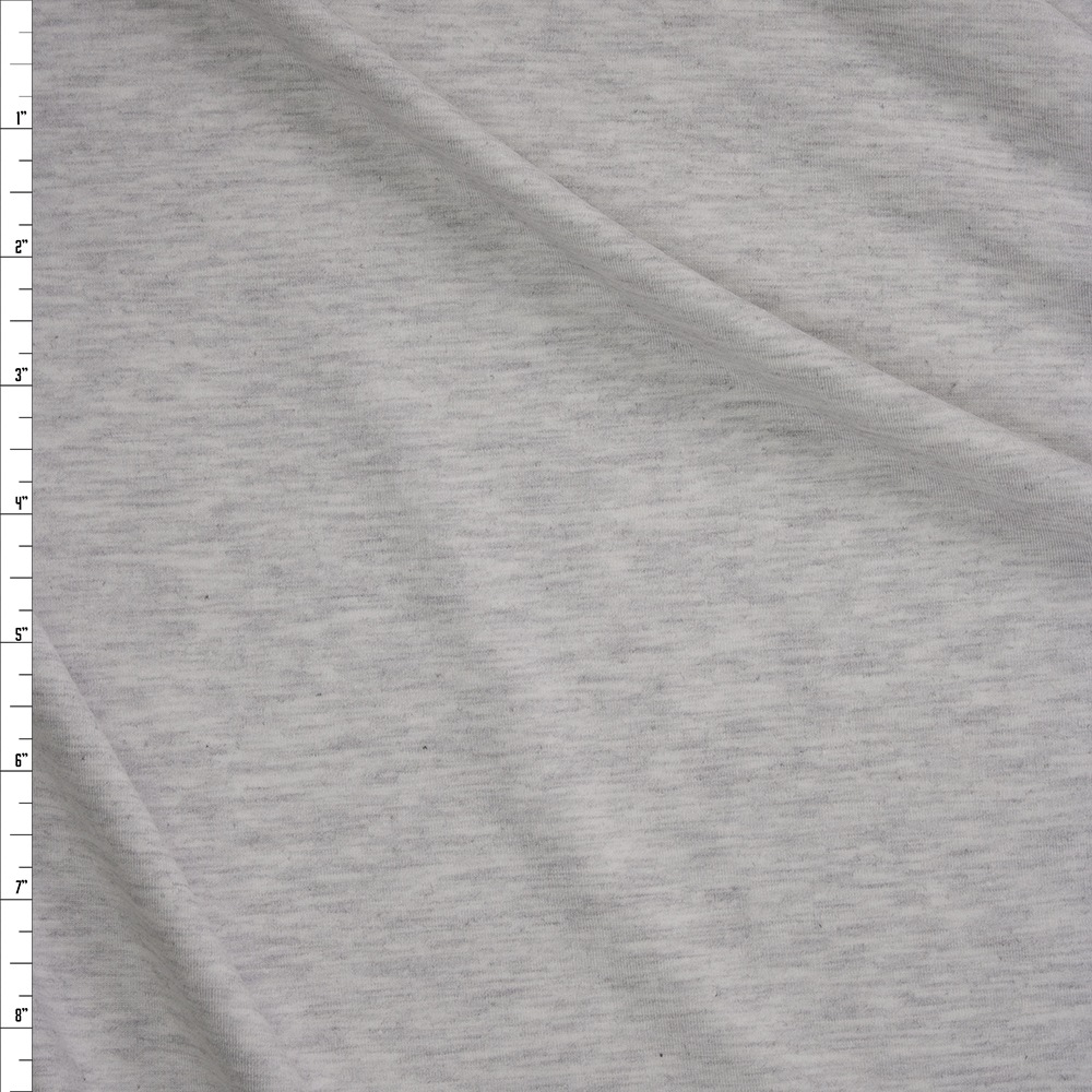 Ash Grey Heavier Midweight Designer Modal/Spandex Jersey Fabric By The Yard