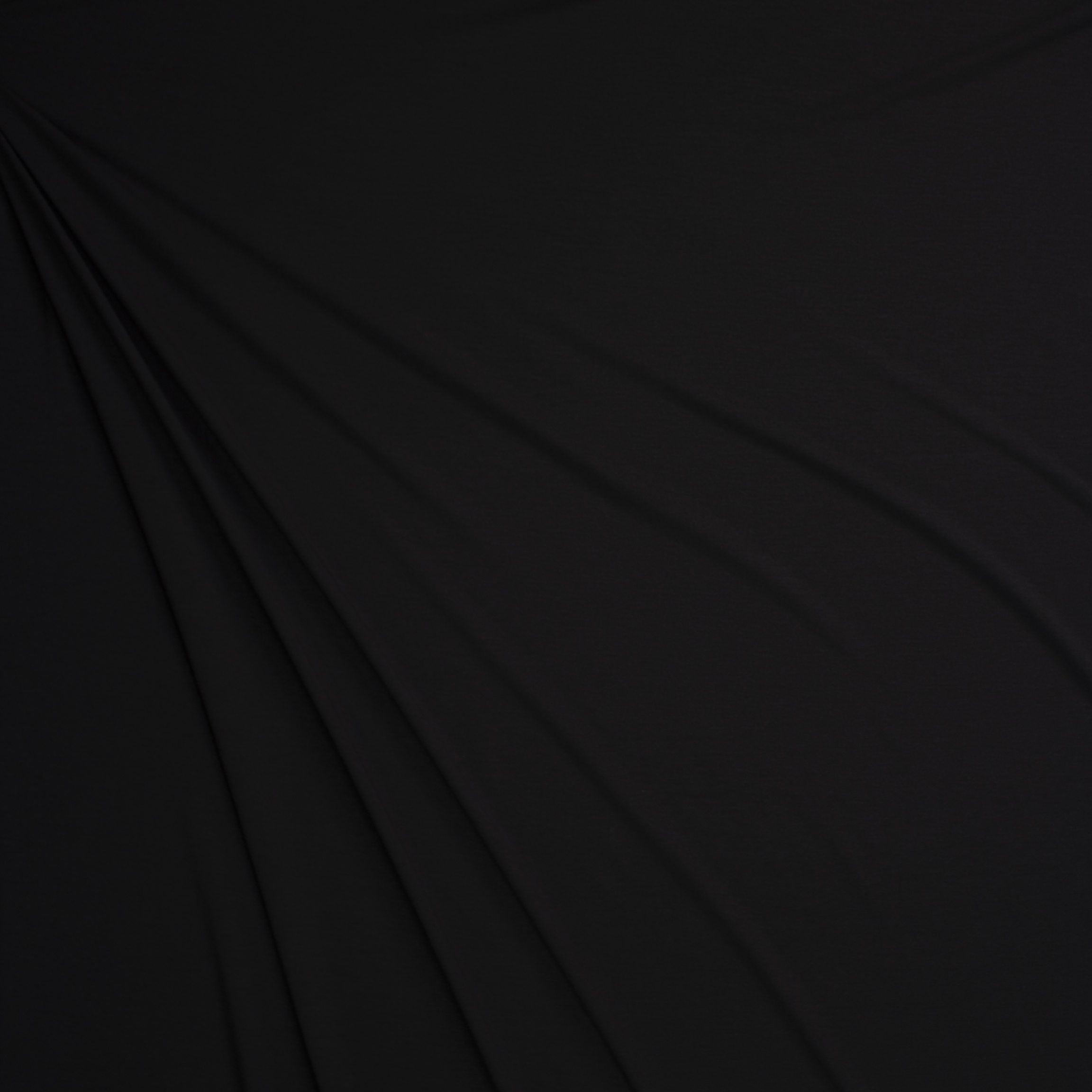 Black Lightweight Poly/Modal Jersey Knit Fabric By The Yard - Wide shot