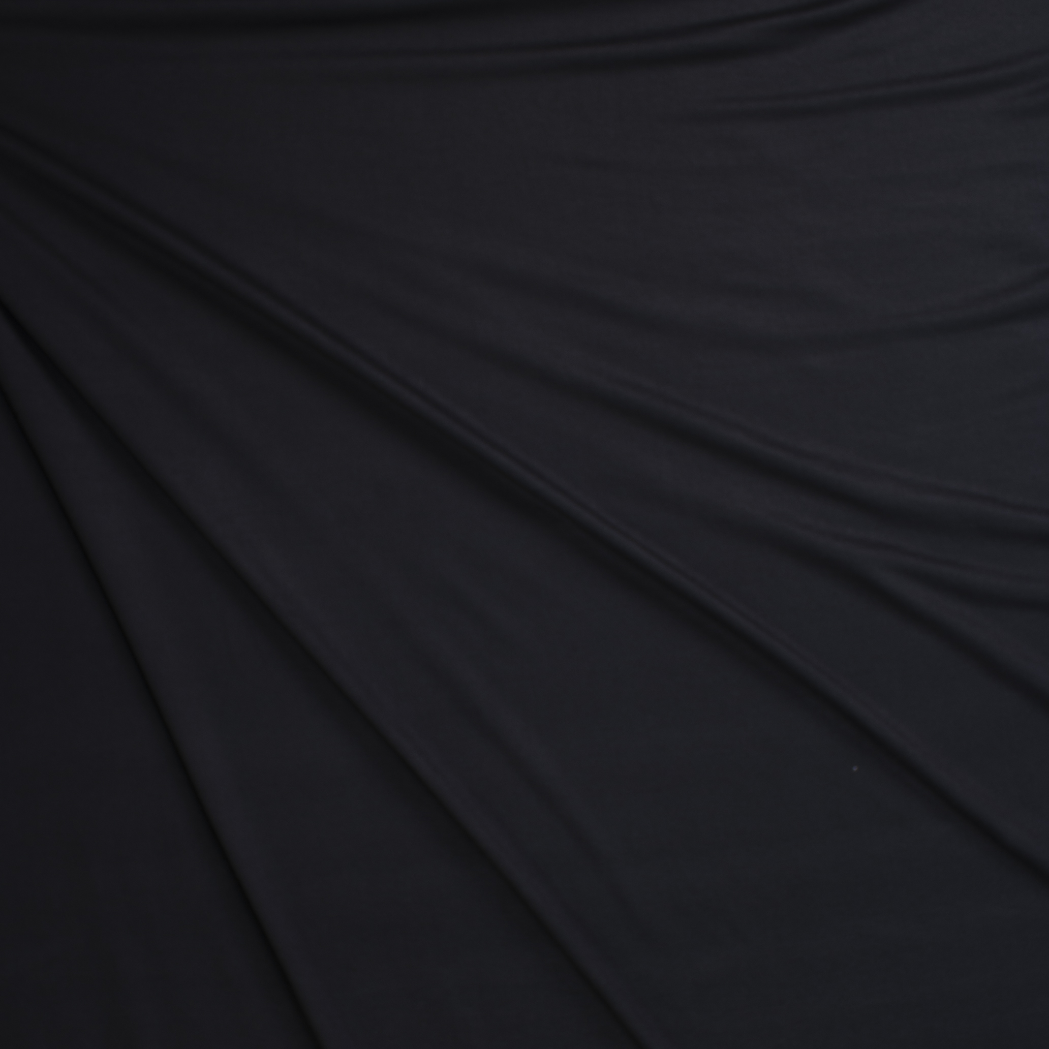Black Lightweight Poly/Modal French Terry Fabric By The Yard - Wide shot