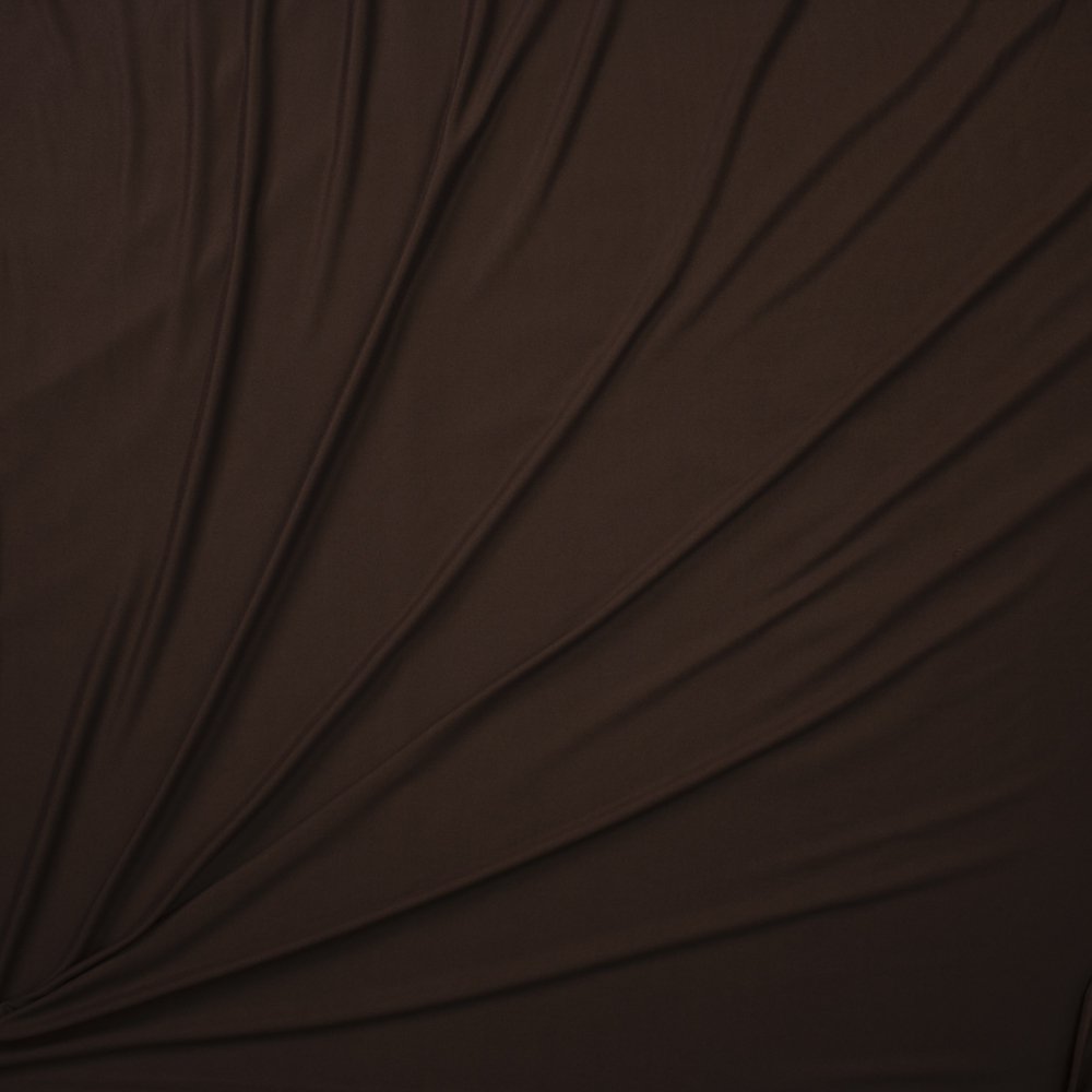 Brown Double Brushed Poly/Spandex Fabric By The Yard - Wide shot