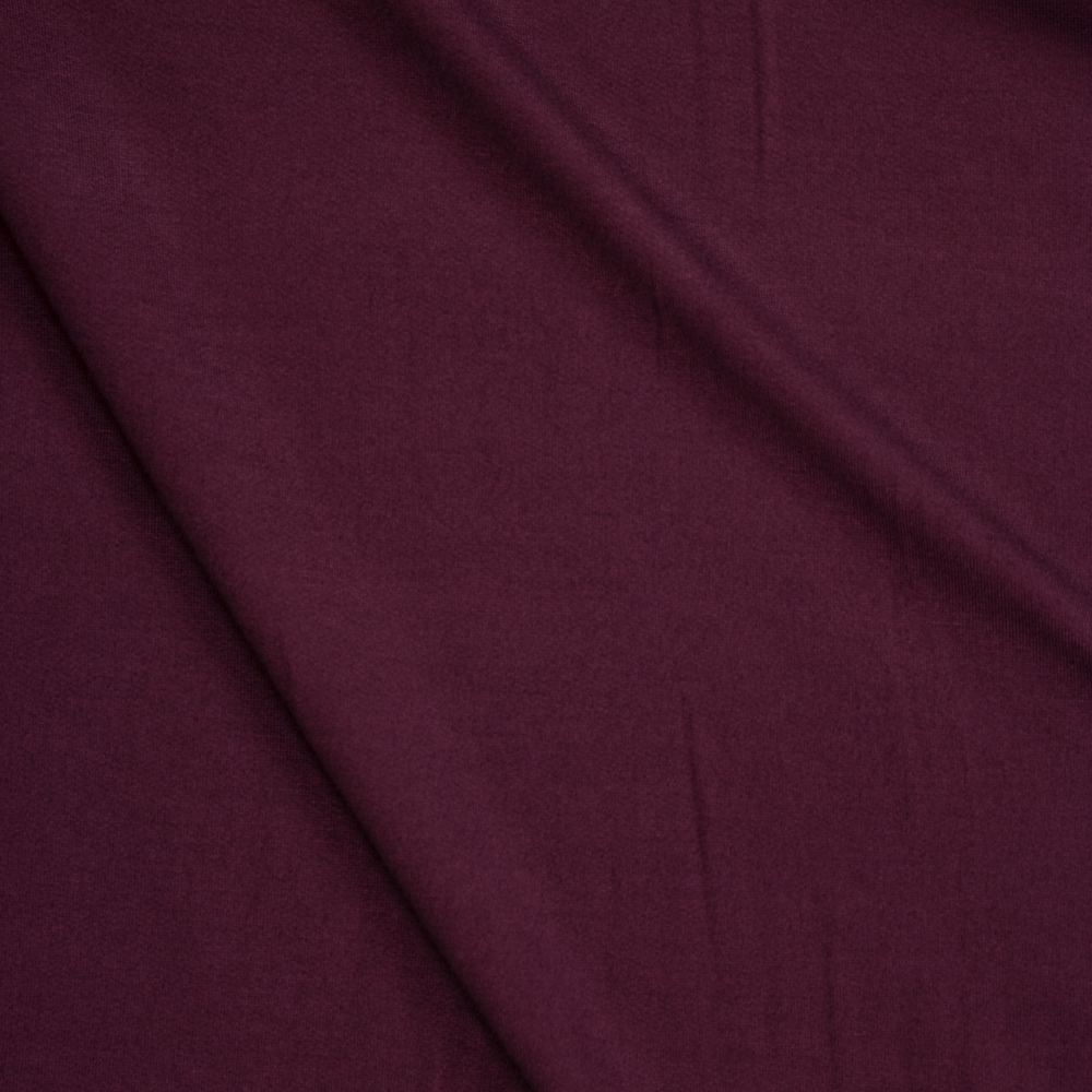 Wine Designer Stretch Modal French Terry Fabric By The Yard