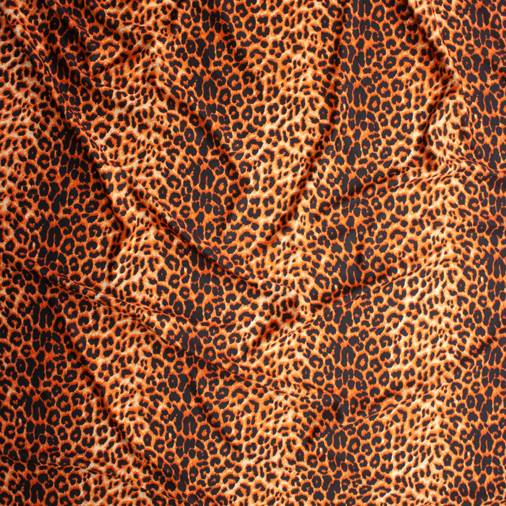 Cheetah Print Midweight Nylon/Spandex Fabric By The Yard - Wide shot