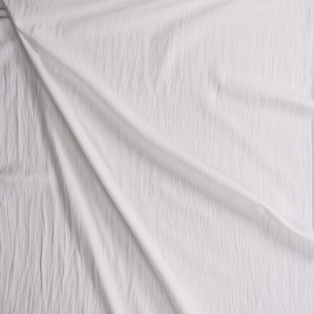 White Soft Washed Cotton Gauze Fabric By The Yard - Wide shot