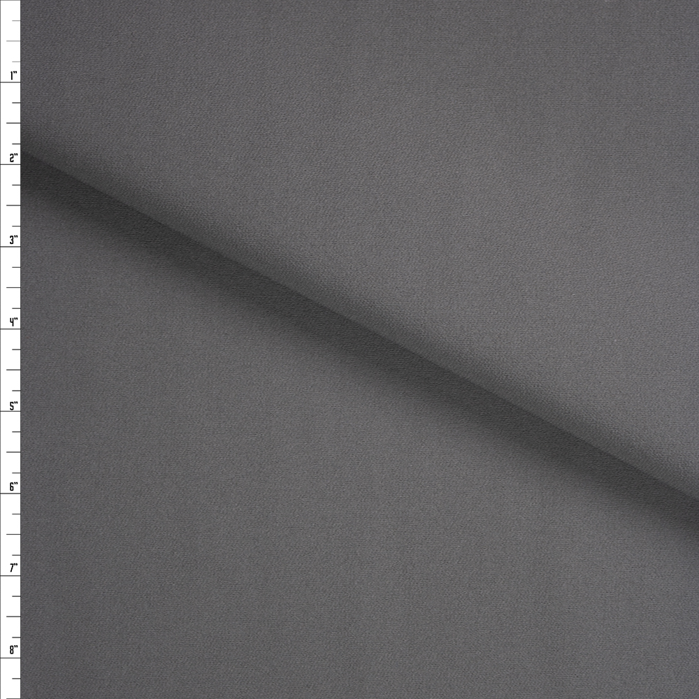 Medium Grey Midweight Stretch Suiting Fabric By The Yard