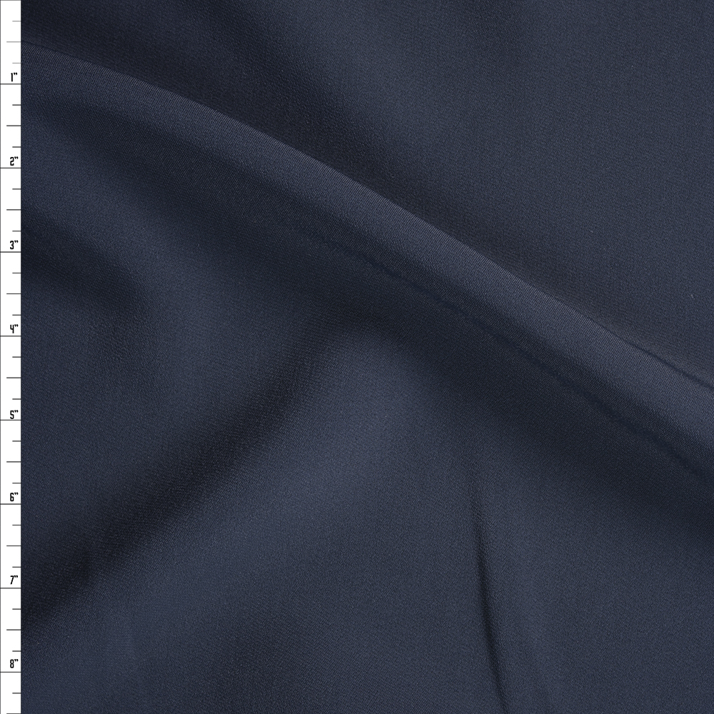 Navy Midweight Stretch Suiting Fabric By The Yard