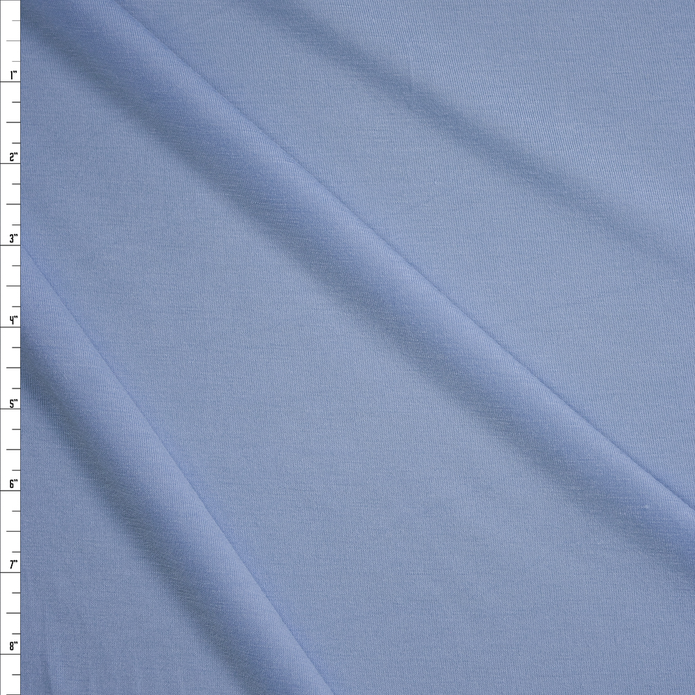 Light Blue 220gsm Designer Rayon/Spandex Jersey Knit Fabric By The Yard