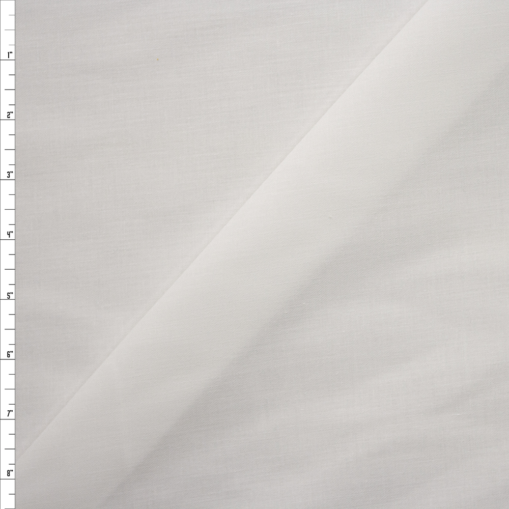 Snow Crisp Light Midweight Linen Fabric By The Yard