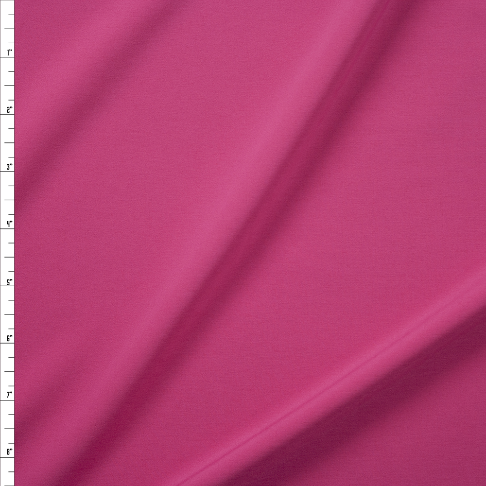 Bright Bubblegum Blouse Weight Stretch Polyester Woven Fabric By The Yard