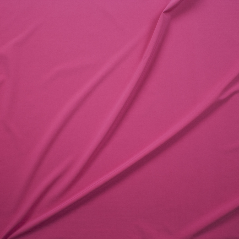 Bright Bubblegum Blouse Weight Stretch Polyester Woven Fabric By The Yard - Wide shot