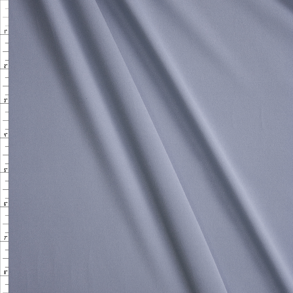 Periwinkle Silver Moisture Wicking Athletic Knit Fabric By The Yard