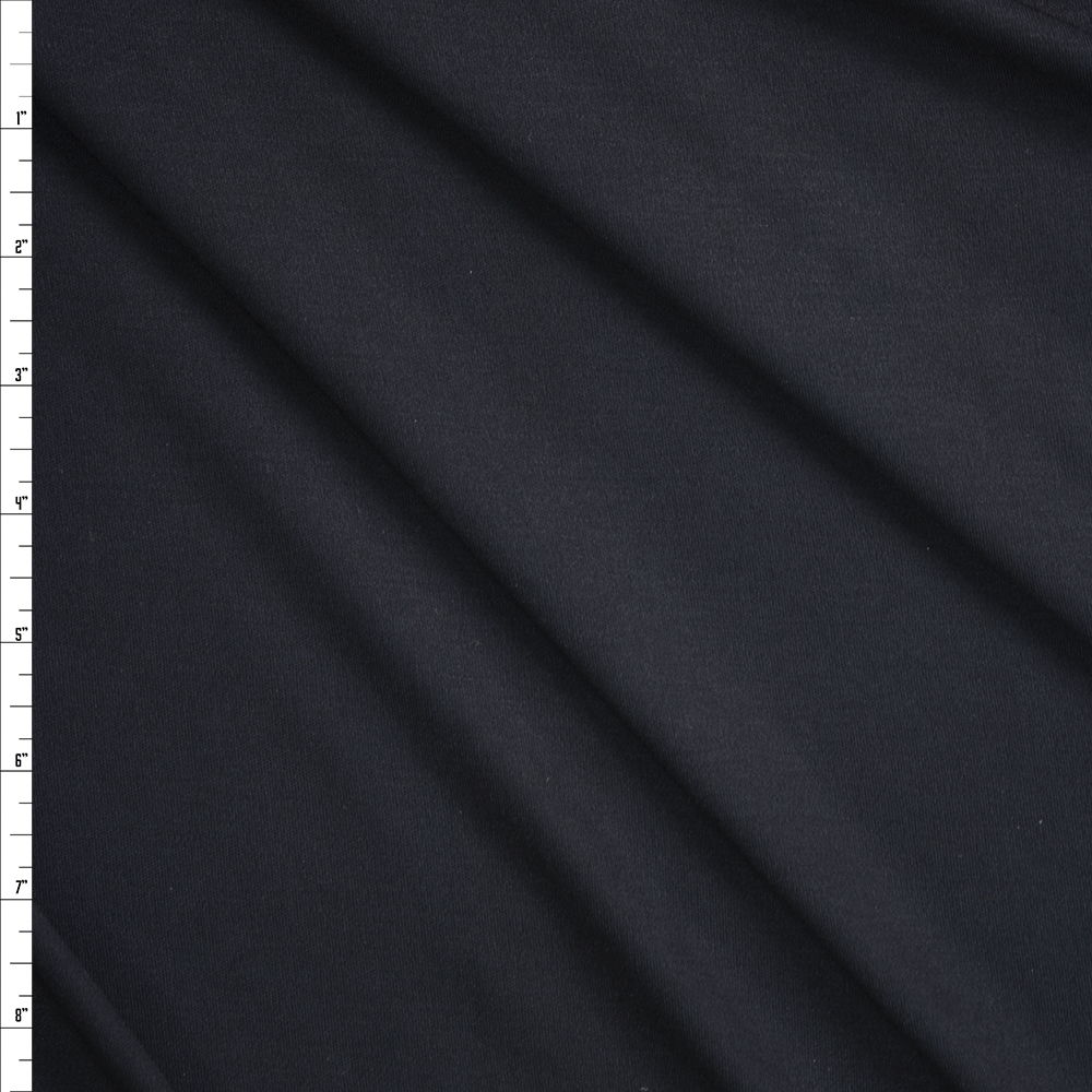 Black Heavy Stretch Stretch Rayon Knit Fabric By The Yard