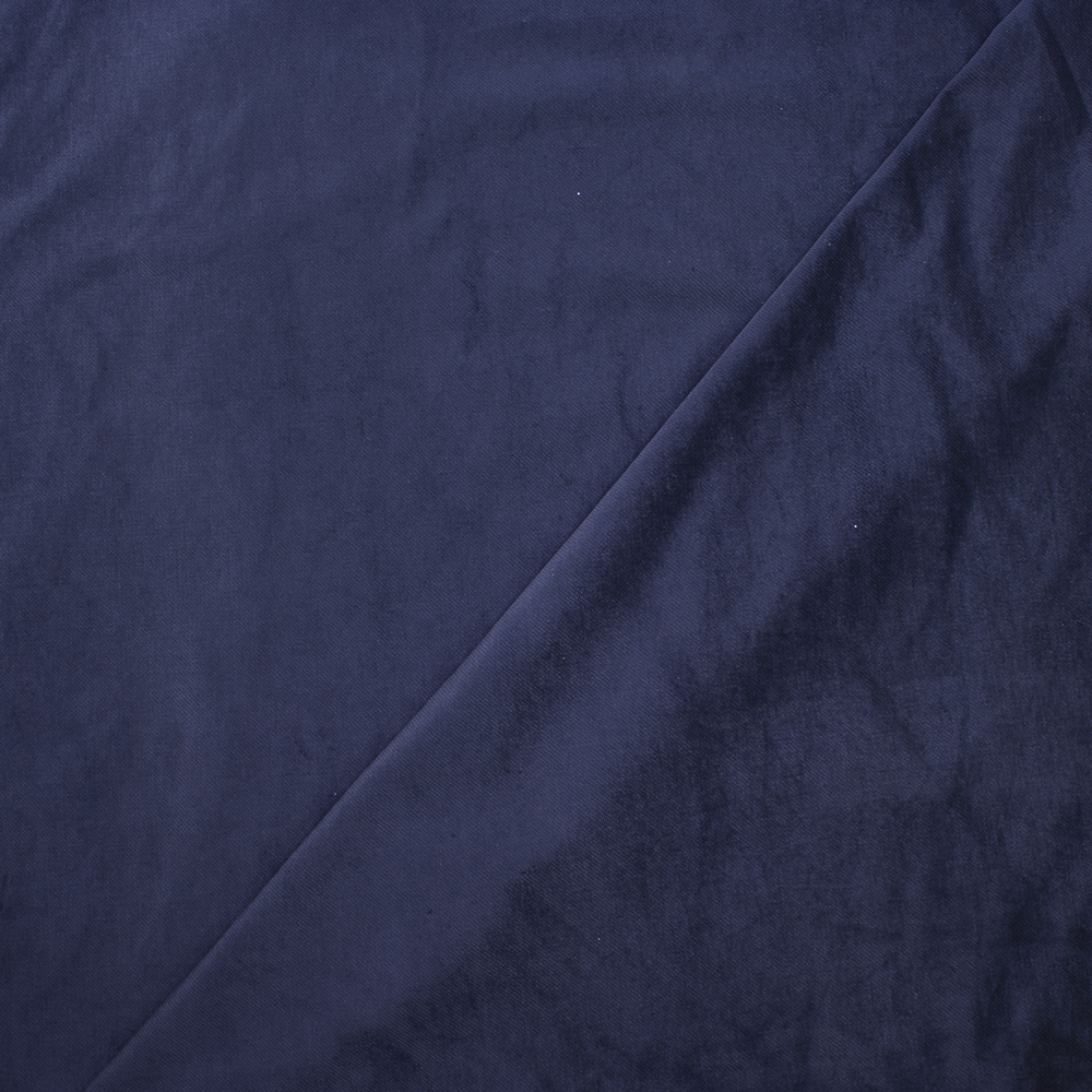 Navy Twill Weave Designer Stretch Cotton Velvet from ‘7 for All Mankind’ Fabric By The Yard - Wide shot