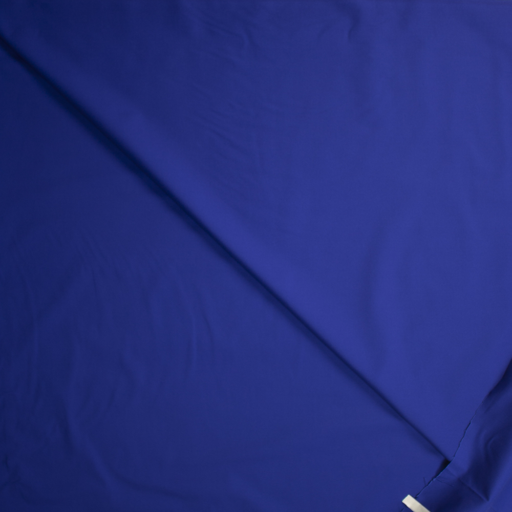 Royal Blue Midweight Designer Stretch Cotton/Poly Poplin Fabric By The Yard - Wide shot