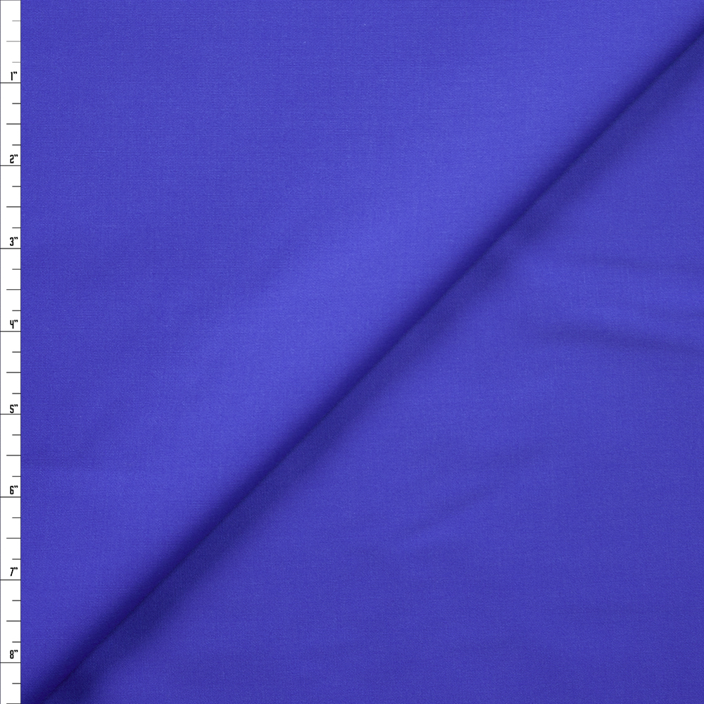 Blurple Midweight Designer Stretch Cotton/Poly Poplin Fabric By The Yard