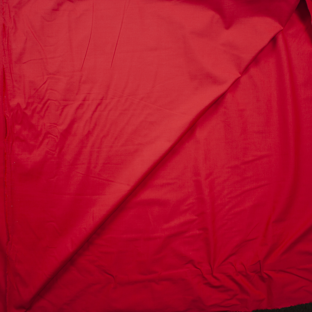 Red Midweight Designer Stretch Cotton/Poly Poplin Fabric By The Yard - Wide shot