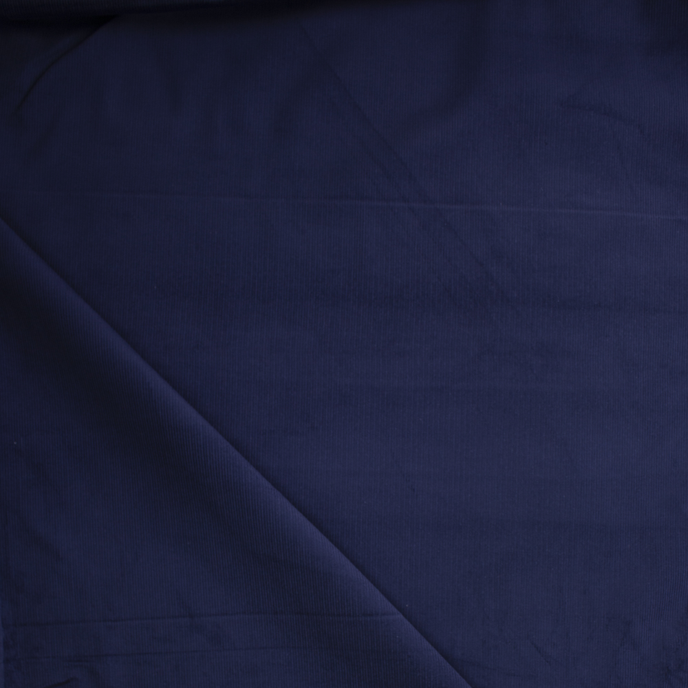 Navy Heavyweight Corduroy Fabric By The Yard - Wide shot