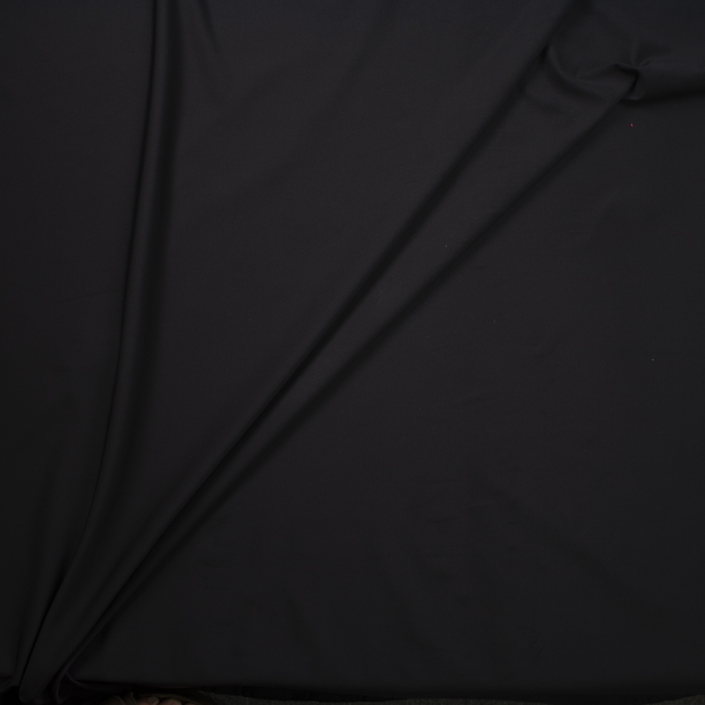 Black Heavyweight Designer Nylon/Spandex Fabric By The Yard - Wide shot