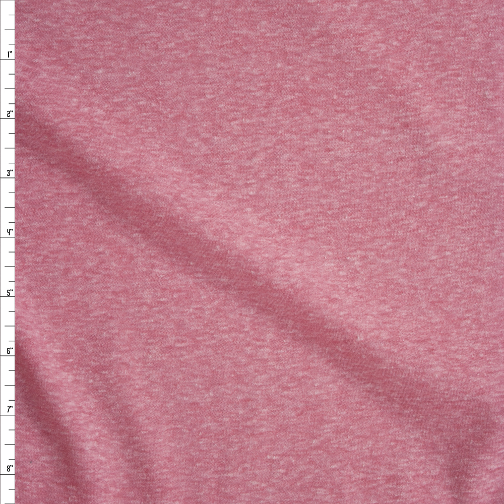 Pink Lightweight Designer Slubby Knit Fabric By The Yard