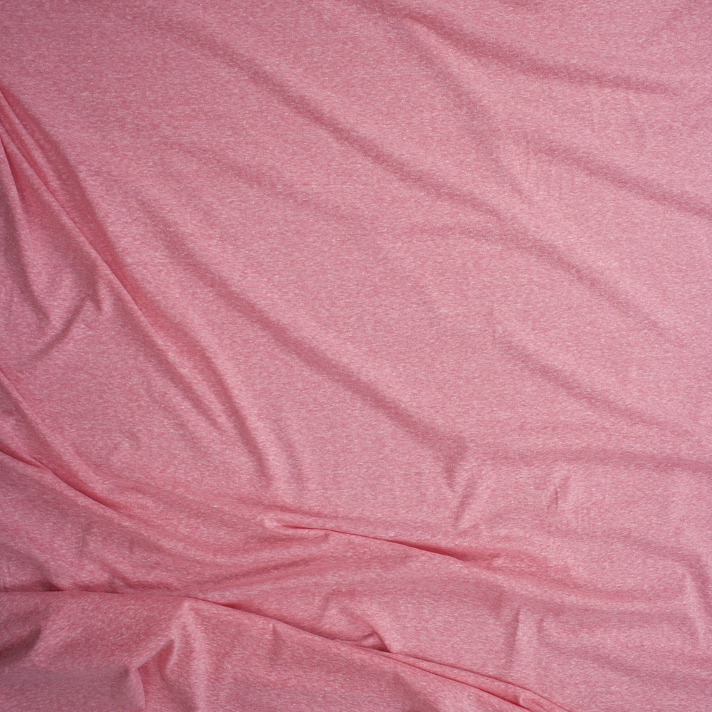 Pink Lightweight Designer Slubby Knit Fabric By The Yard - Wide shot