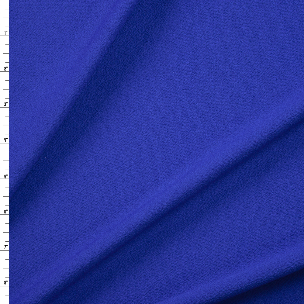 Royal Blue Crepe Textured Liverpool Knit Fabric By The Yard