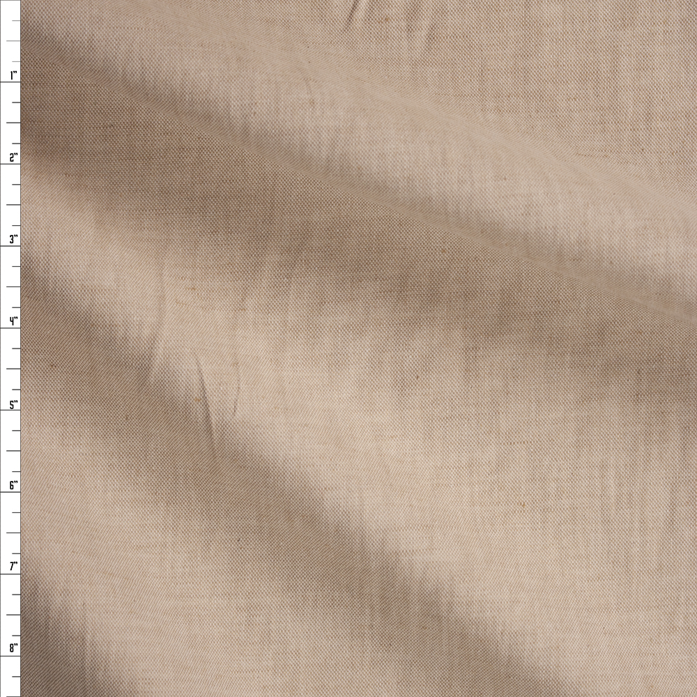 Natural Midweight Poly/Linen Blend Fabric By The Yard