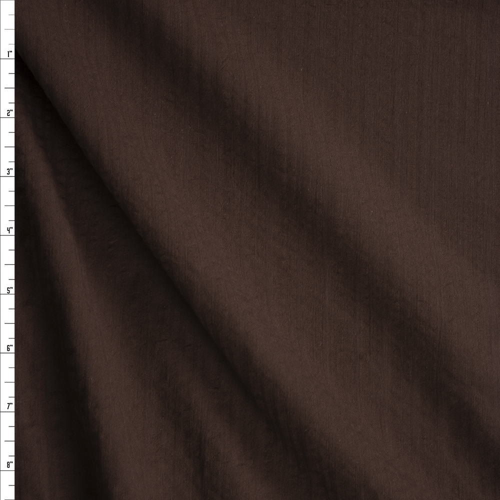 Brown Designer Seersucker Fabric By The Yard