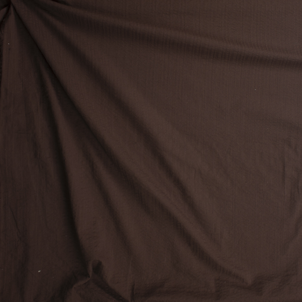 Brown Designer Seersucker Fabric By The Yard - Wide shot