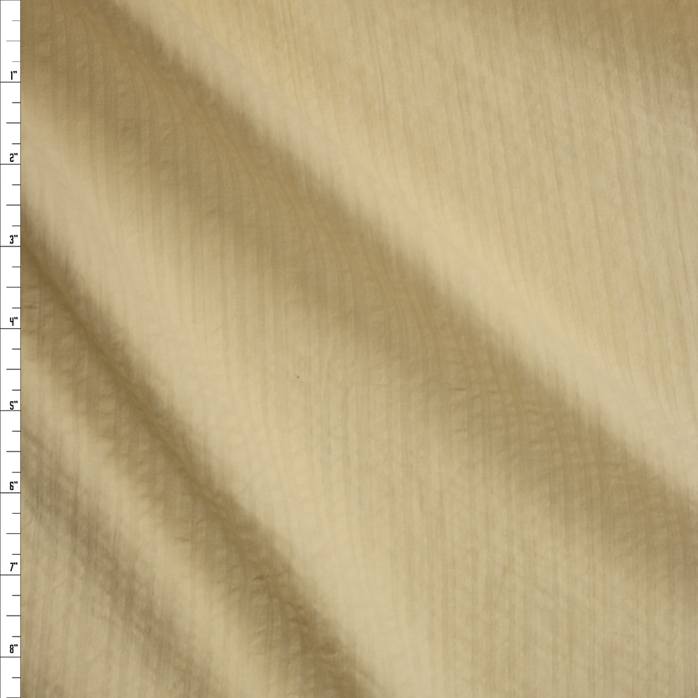 Butter Yellow Designer Seersucker Fabric By The Yard
