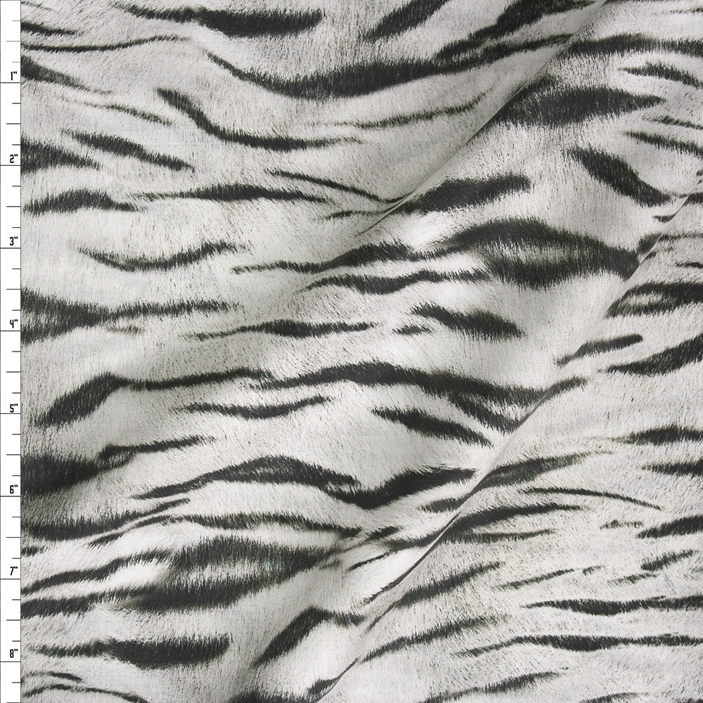 Animal Kingdom Snow Tiger Cotton Lawn from Robert Kaufman Fabric By The Yard