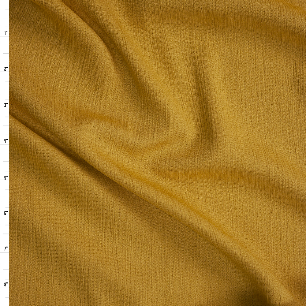 Mustard Rayon Gauze Fabric By The Yard