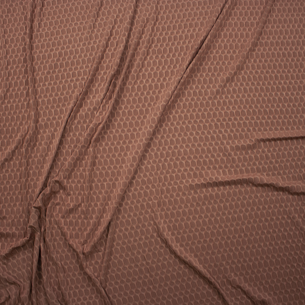 Mocha Stretch Honeycomb Lycra Fabric By The Yard - Wide shot