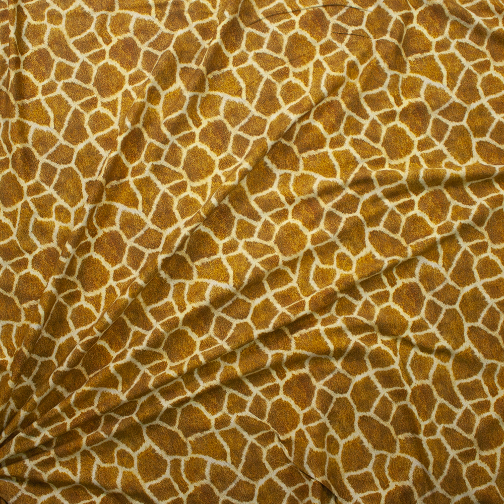Animal Kingdom 19989 Giraffe Print Stretch Cotton Jersey from Robert Kaufman Fabric By The Yard - Wide shot
