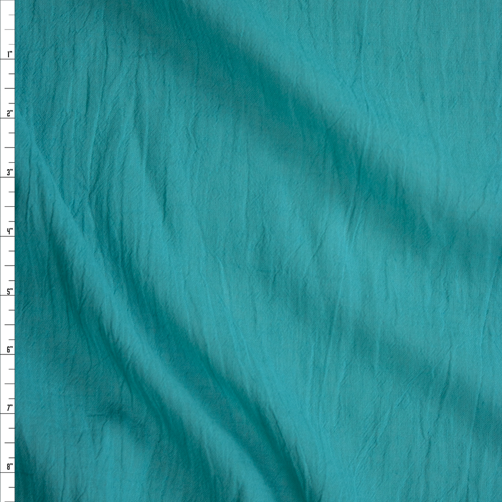 Bright Teal Cotton Gauze Fabric By The Yard